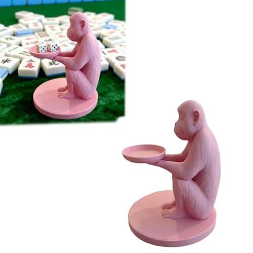 Mahjong terningholder, 3D-printet terningoppbevaringsbrett for bordspill, bærbart Mahjong-tilbehør (hvit) White