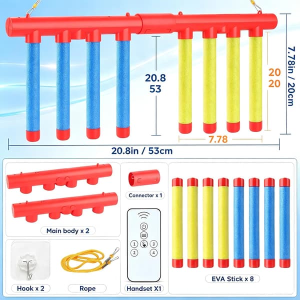 Reflex Drop Sticks Challenge Game med 3 justerbare hastighetsmoduser