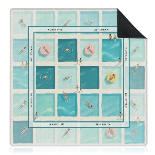 Blå og grøn strand Mahjong måtte til bord 31.5\"x 31.5\" Blue Beach