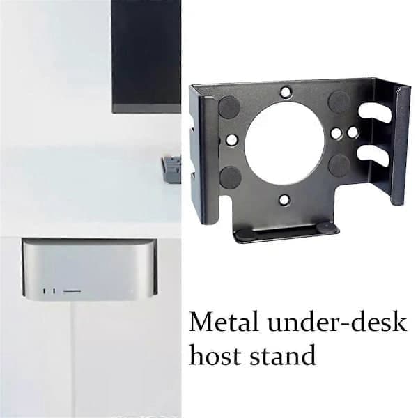 Under skrivebordstativ for Mac Mini M4 2024 stasjonær metallbrakettholder bak skjermen for Mac Mini