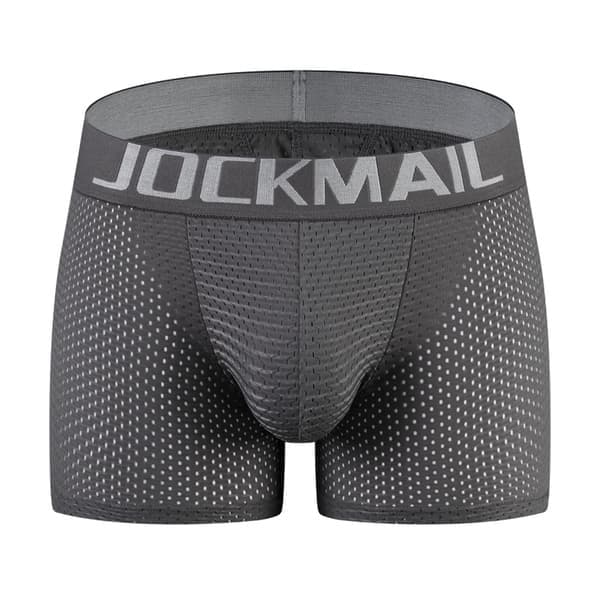 Boxershorts för män, vadderade med höftkuddar, grå, storlek M Grey M