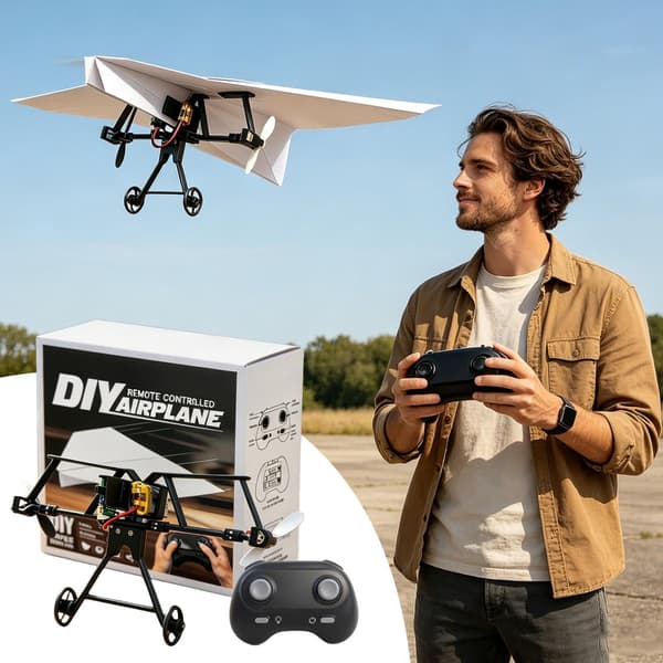 RC Pappersflygplanssats Elektrisk Flygplansleksak Single Battery Model