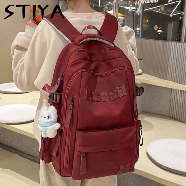 Female backpack, new large capacity, male high school student, junior high school student, backpack, backpack, college student computer bag White without attachments
