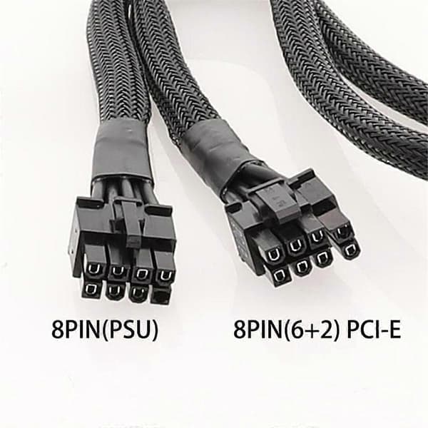 Pcie 8pin till 6+2Pin strömkabel GPU 8 Pin till 6pin PSU Modulär