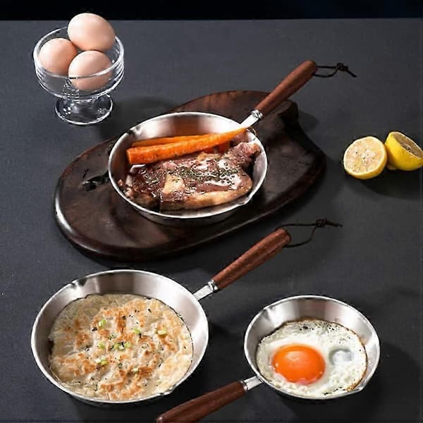 16 cm non-stick stegepande i rustfrit stål