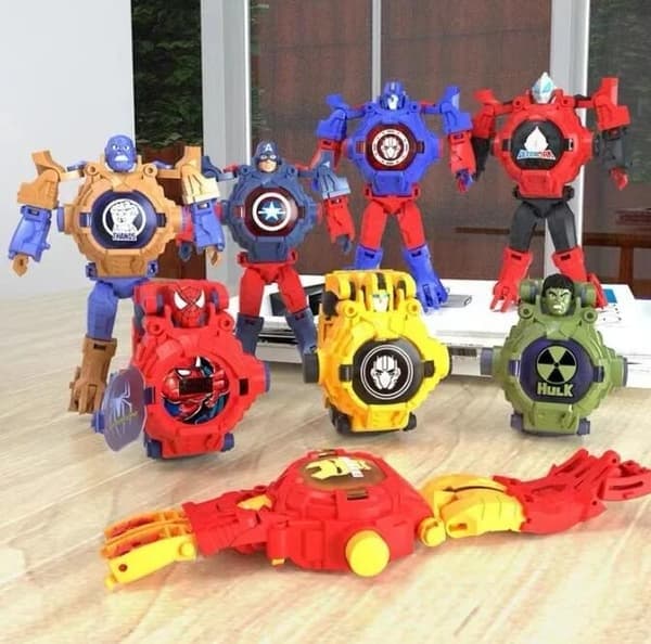 Spider-Man Transformer Barneklokke Elektronisk Klokke, 24 Projeksjonsmønstre, Utrydder Exterminator