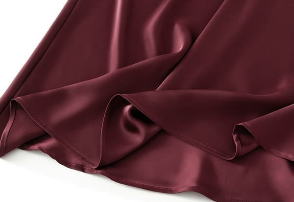 2 stk. damesatinbluse, høj talje, lange nederdele til kvinder, rød, størrelse S red S