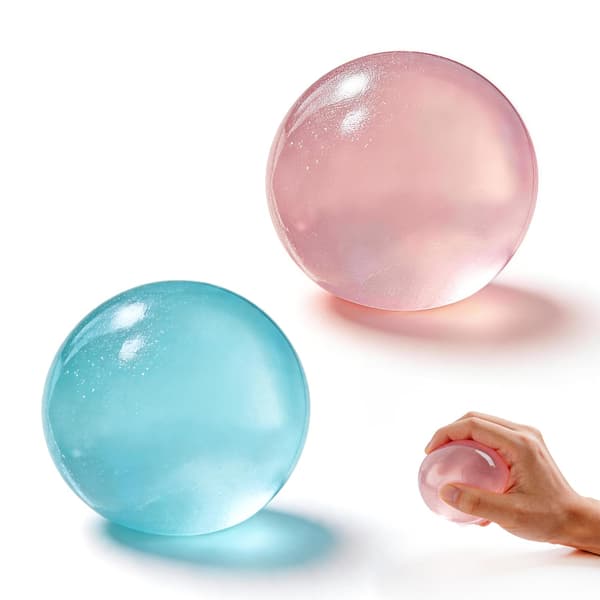 Mochi Paljetter Squishy Stressboll. (2st) 2pcs