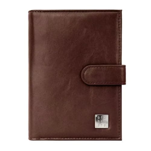 Veki Passholder for reise, RFID-blokkerende passomslag, mørkebrunt Dark brown