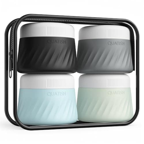 Quatish 2oz reisebeholdere for toalettsaker, 4-pakning, grå Grey 2 Ounces