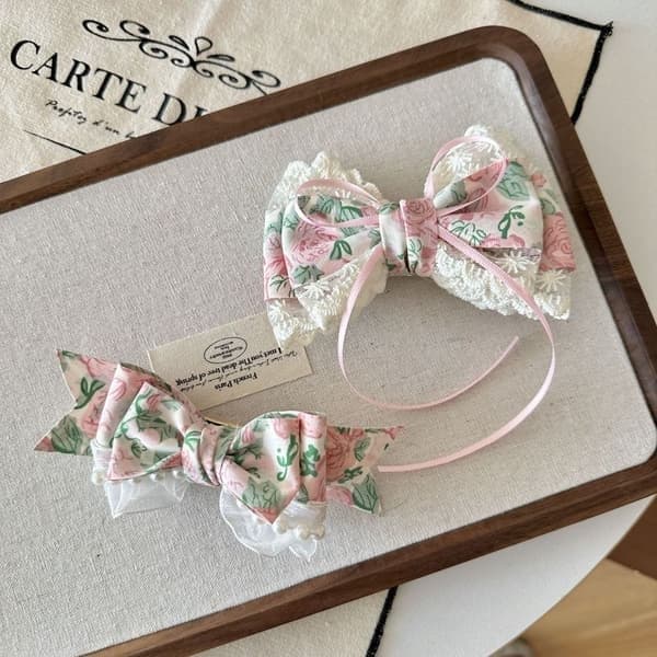 Broderade rosetter hårklämma spets stora rosetter hårspänne, 1, Storlek 1 1 1