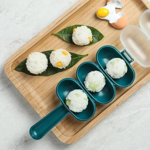 Risbollsformare Shaker 1-pack, DIY 3-håls | Risbollsformare shaker 1-pack och DIY 3-håls minisushiform för barnens bentolåda och lunch