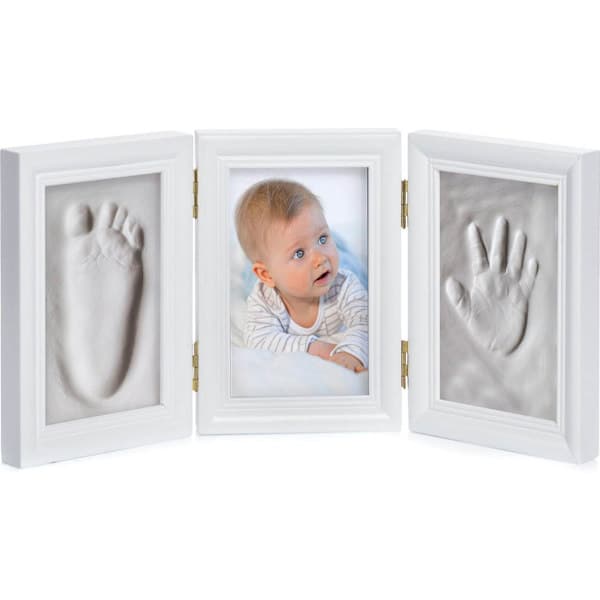 Babyfotobordset med hand- och fotavtryck