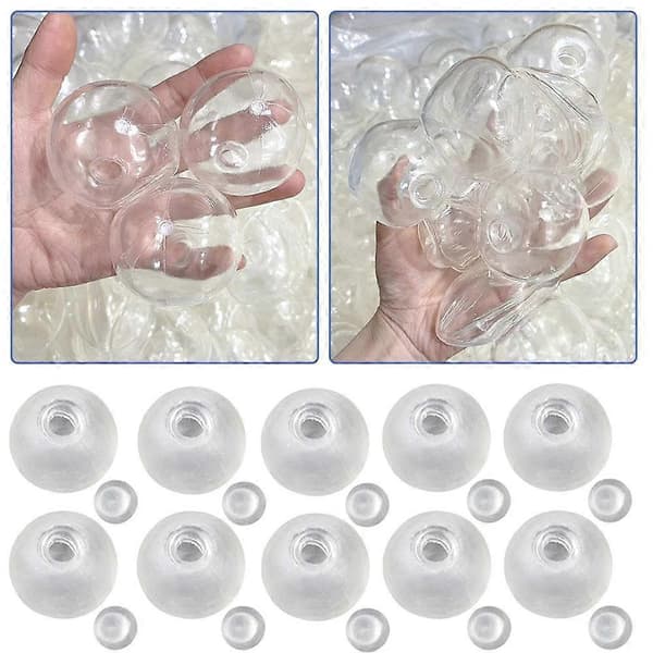 10 st stressbollskal med flaskpropp, klämbart skal (4 cm)