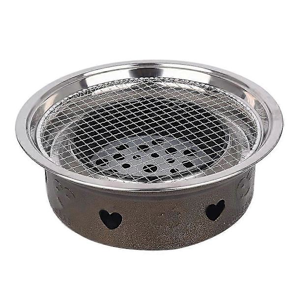 Rund grillrist i rustfrit stål, non-stick grillbageplade