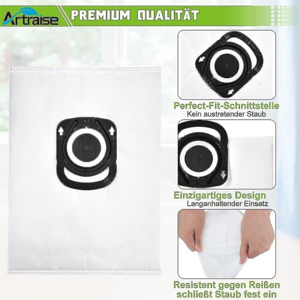 10-pack dammsugarpåsar - för Rowenta Hygiene + Zr200520, passar Rowenta Compact Power Qudddd