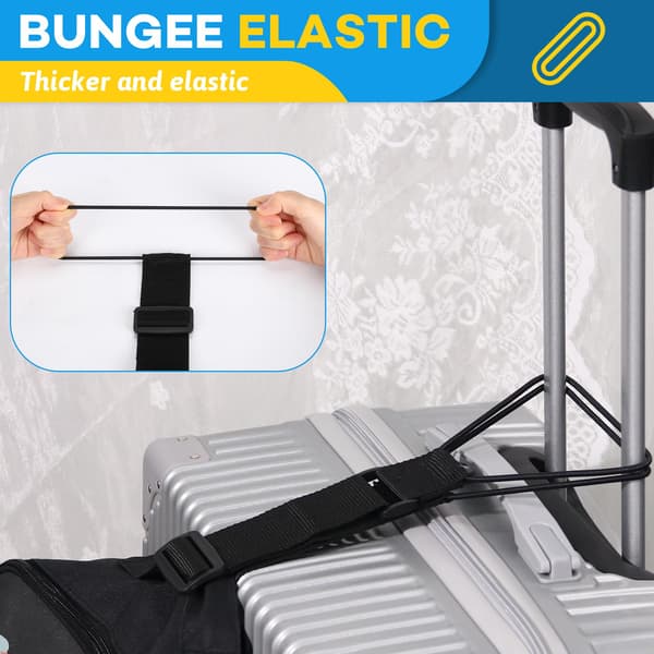 6-pack justerbara multifunktionella bagageanslutningsremmar för resväskor Luggage Straps - 6PCS