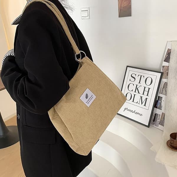 Axelremsväska i tyg, KHAKI KHAKI