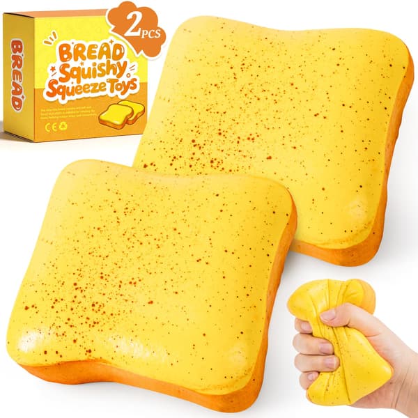 3-pack smör-squishy långsamt stigande klämleksaker, sensoriska fidget-leksaker Butter Stick Pink-3p