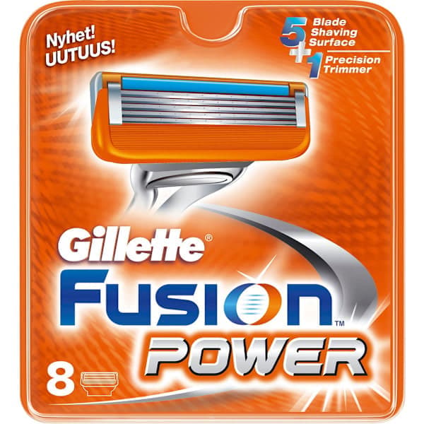 Gillette Fusion Power 8 - pakkaus läpinäkyvä
