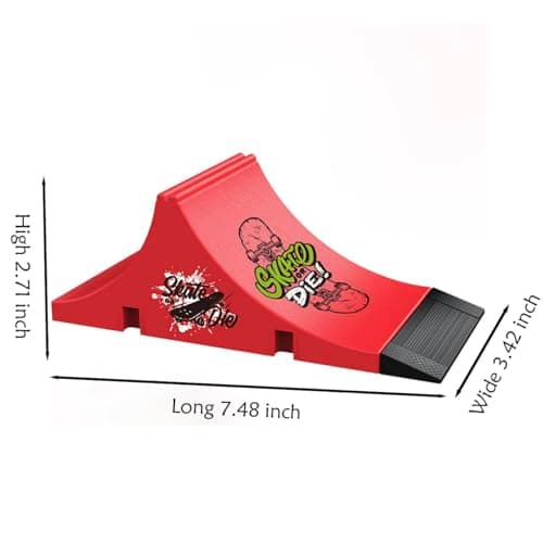 Fingerboard Skate Park Set, Mini Finger Ramp Hinder Träningsleksakssats (E) E