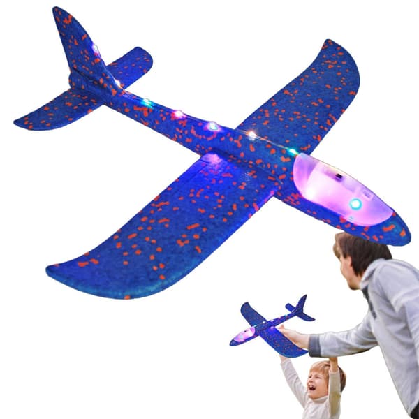 Skumfly – 48 cm lysende håndkastglidefly for utendørs lek Blue