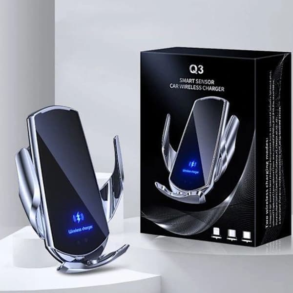 Ny stil mobilholder bil med smart sensor og QI-lading
