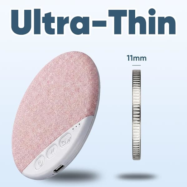 Bluetooth Sovkuddehögtalare, Vit Brus Timer, Trådlöst Sömnstöd med Stereobas, Privata Sovhörlurar Rosa pink