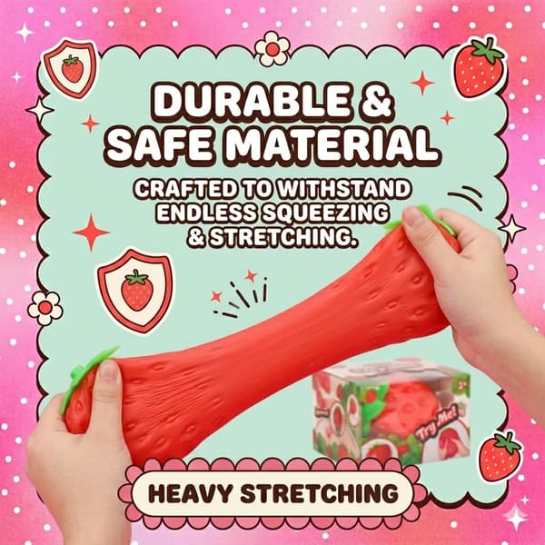 Jumbo Squishy Squeeze, Ultralångsam, Stor Form för Stresslindring, Ångest Strawberry