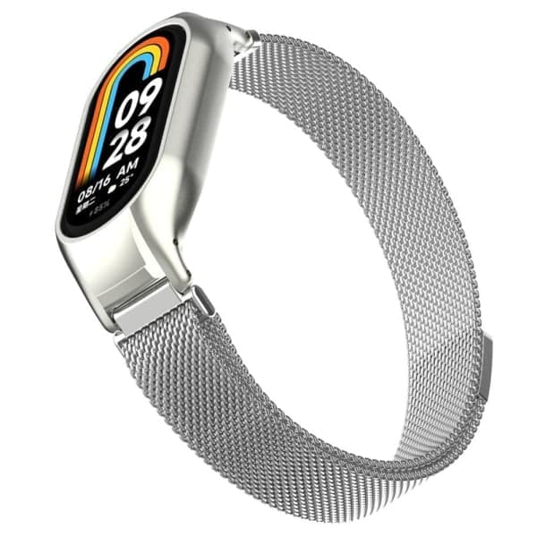 Milanese Loop Metal Armbånd Xiaomi Smart Band 8 Sølv