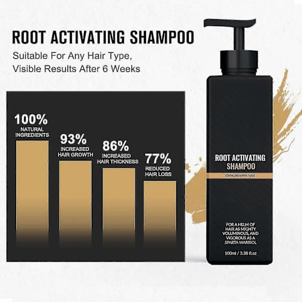 Root Activator Shampoo, Mane Root Activator Shampoo, Schampo Root Activator Främjar hårväxt för män Hårförtjockningsschampo - sju 2st 2pcs