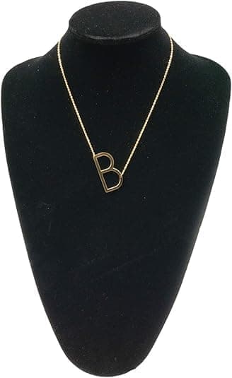 Side Brev Halskæde Belagt Rustfrit Stål Stor Bogstav Vedhæng Skrift Navn Halskæde Monogram til Kvinder