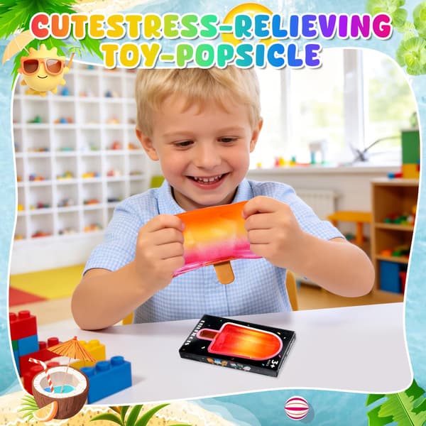 Popsicle Squishy Sugar Ice Cream Squishies Klämleksaker Orange Red