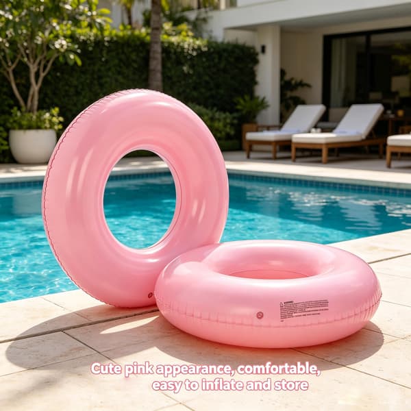 Stora uppblåsbara poolflottar 35 tums poolflottar – poolringar simringar uppblåsbara poolringar flottar för vuxna, poolflottar för tema Pink