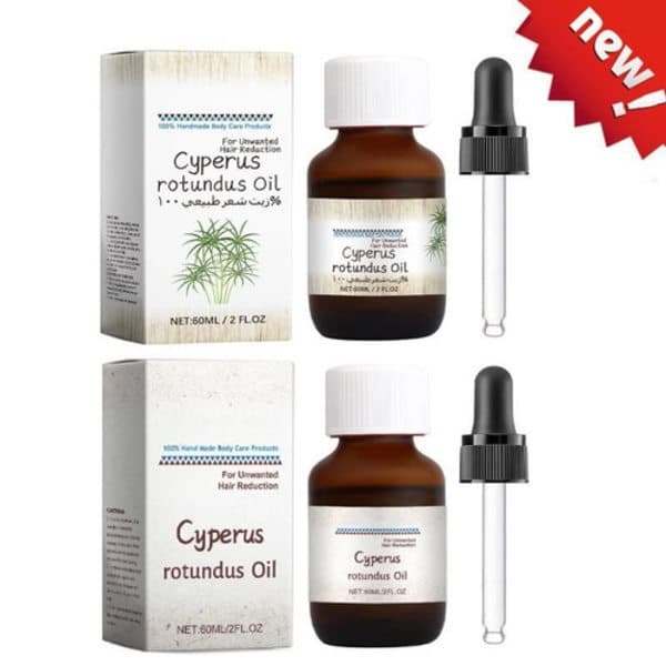 60 ml Cyperus Rotundus olje for hårfjerning, reduserer kroppshårvekst A