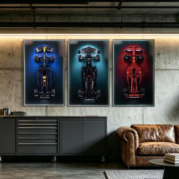 Display Wallboard med LED-lys til Lego Technic 42206 RB20 42206