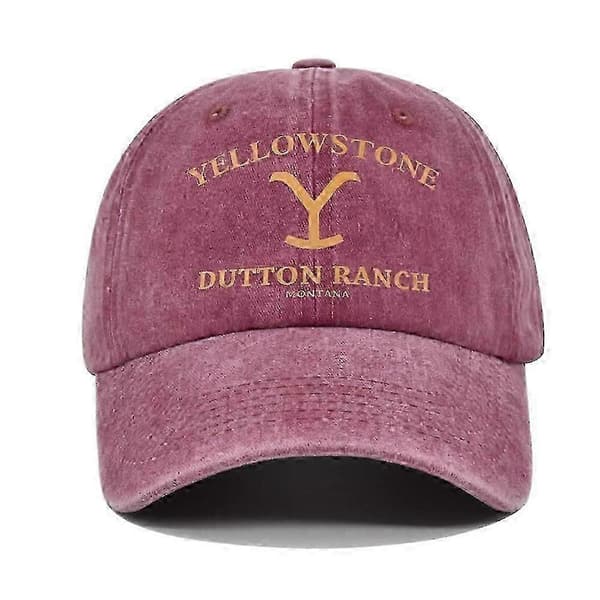 Yellowstone Dutton Ranch Vintage Baseball Cap UV-suoja Unisex Snapback-lippis Black