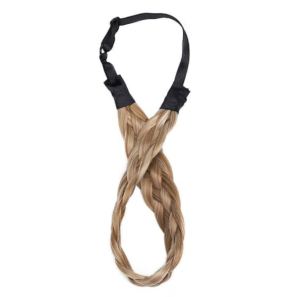 Tykt flettet elastisk hårbånd hårtilbehør for kvinner Brun og bleket blond