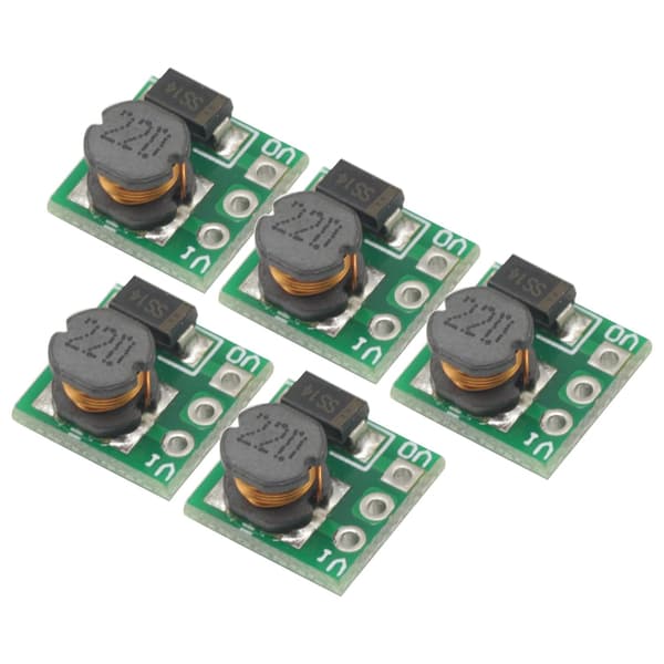 5 STK 0,8V-3,2V til 3,3V DC-DC Step Up Strømforsyningsmodul Spændingsforstærkerkort, DC til DC Boost Converter 1,5V 1,8V 2,5V 3V til 3,3V Boost