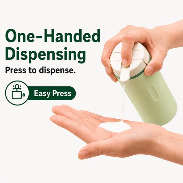 4-i-1 Resetoalettflaskor, Läckagesäker Pumpdispenser, 4 x 30 ml, Grön Green