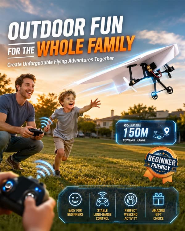 RC papirflysett med gyrostabilisator