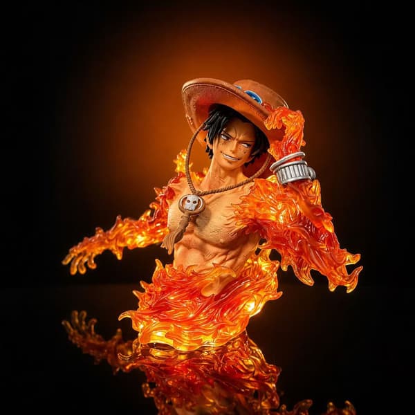 One Piece Portgas D. Ace Lysende Bystefigur Anime Gave Samleobjekt