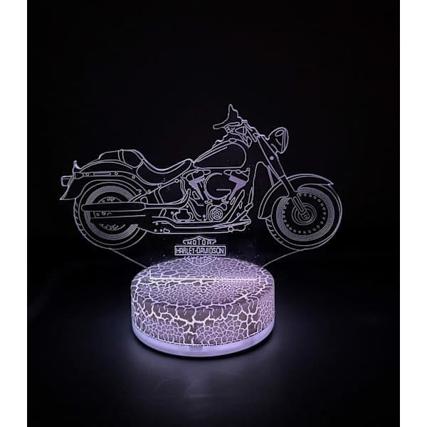 Harley Davidson Motorcykellampa Nattlampa Presenter 3D 7 Färger