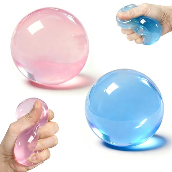 Kokosolja Squishy, Långsamt Stigande Klar Blå Stressboll, Fidget Sensorisk Leksak Clear Blue