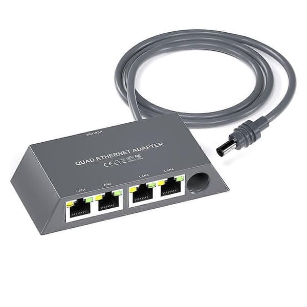 4-ports Gigabit Ethernet-adapter til Starlink Mini satellitinternet