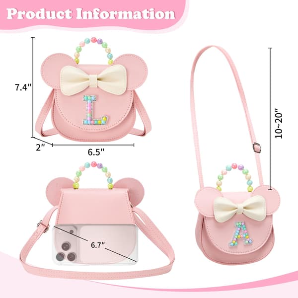 Småbarnsveske Bursdagsgave til jenter, Rosa E Barne Crossbody-veske Alder 2-7 E