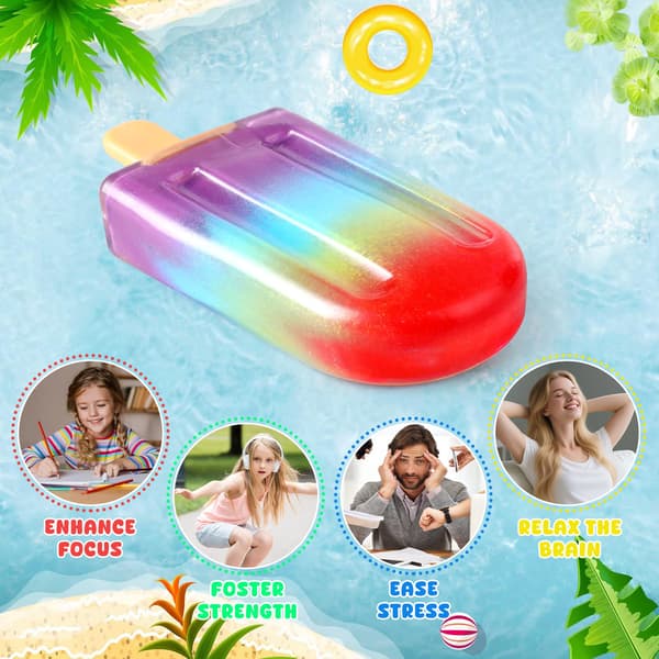 Popsicle Squishy Sukkeris Squishies Klemmeleker Colorful