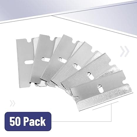 Bates - 50 stk barberblader, flate skrapeblader, barberblader med én kant Sliver