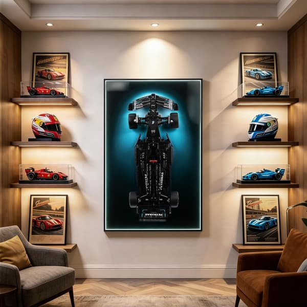 Display Wallboard med LED-ljus för Lego Technic 42171 Mercedes-AMG 42171