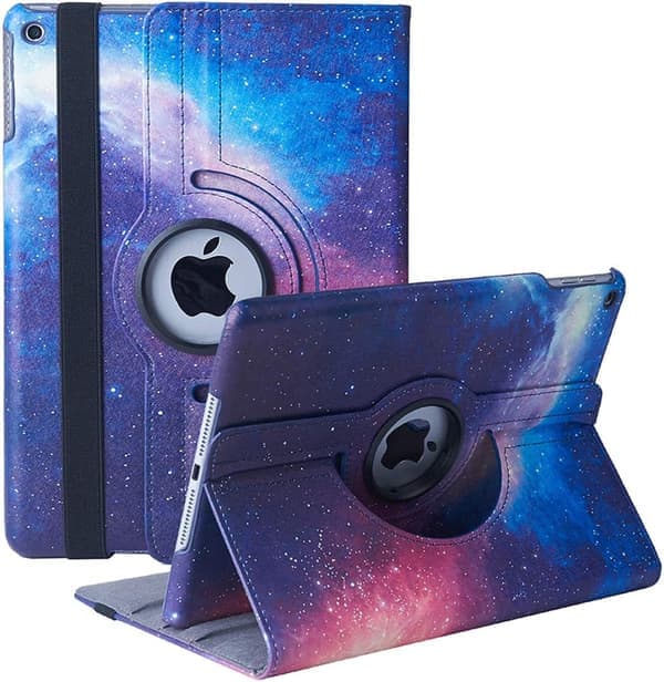 Galaxy roterande fodral för iPad 9:e generationen 2021/iPad 8:e generationen 2020/iPad 7:e generationen 2019
